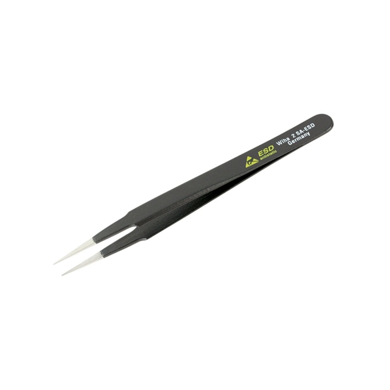 Wiha Tools 44504 ESD Safe Tweezers, 2 SA - 120 mm
