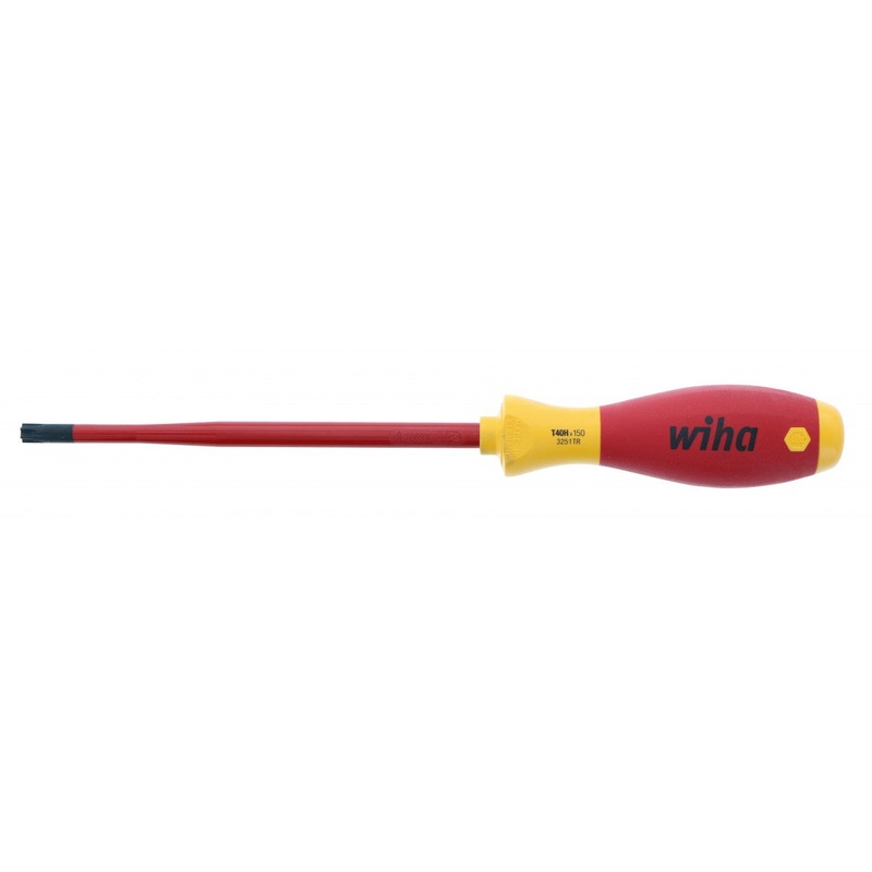 Wiha Tools 32519 Insulated SlimLine Security TORX Screwdriver, T40s x 150 mm