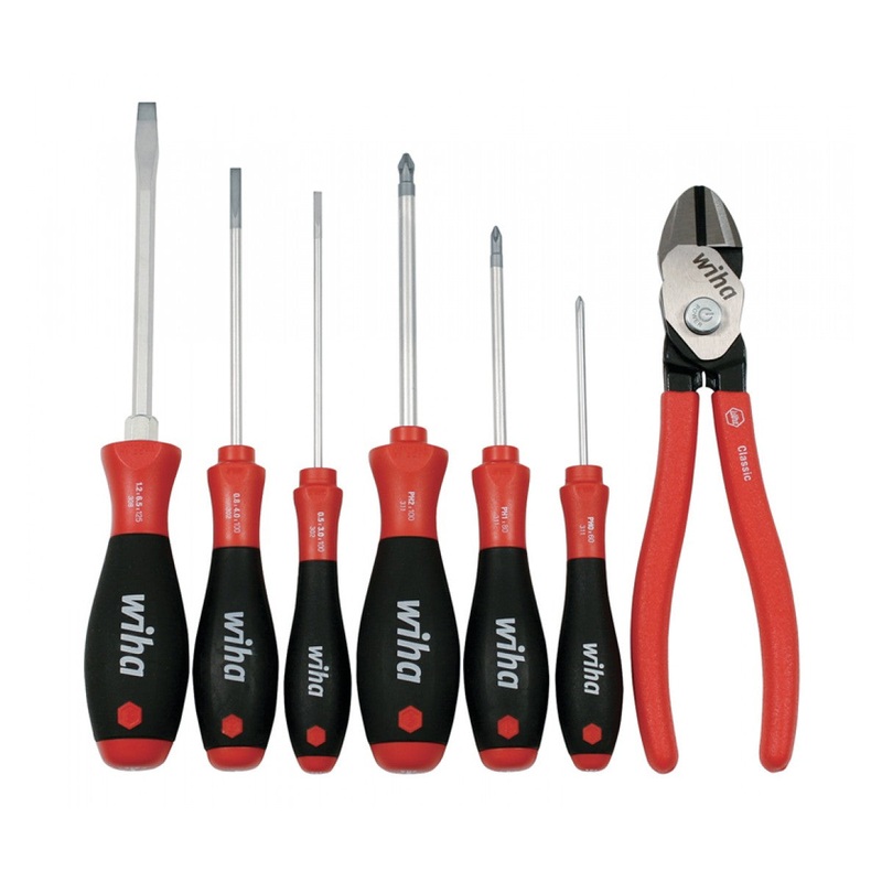 Wiha Tools 32644 BiCut SuperCut Pliers and Screwdrivers Set, 7 Pc.