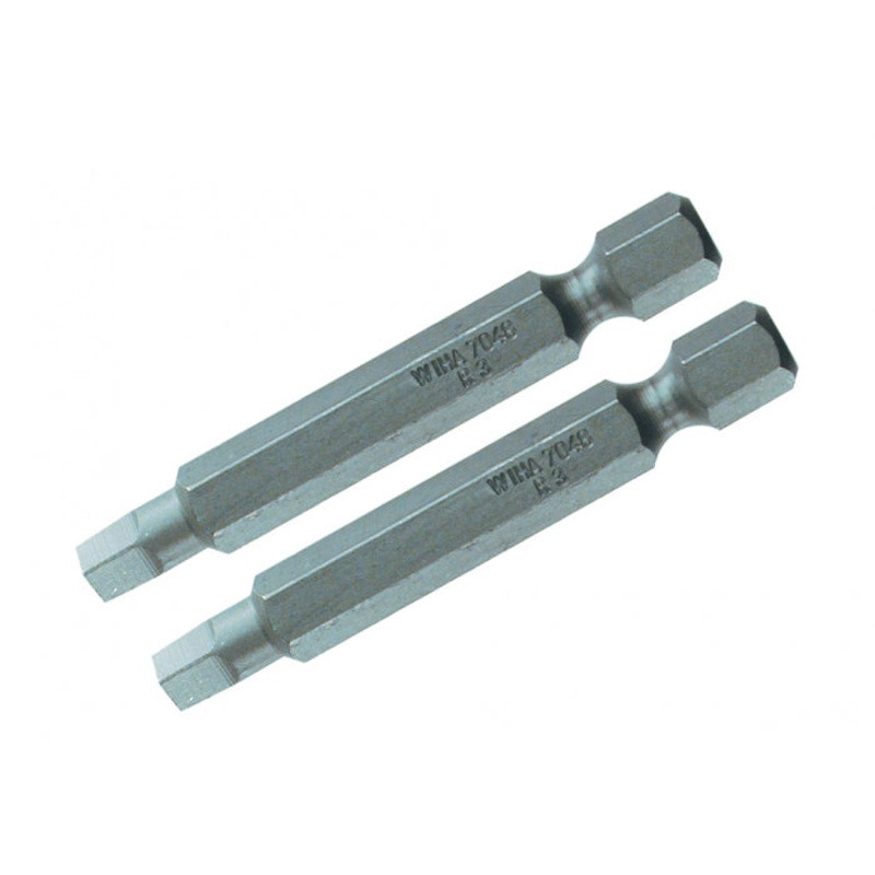 Wiha Tools 74861 Square Power Bit, #2 x 50 mm, 2 Pk.