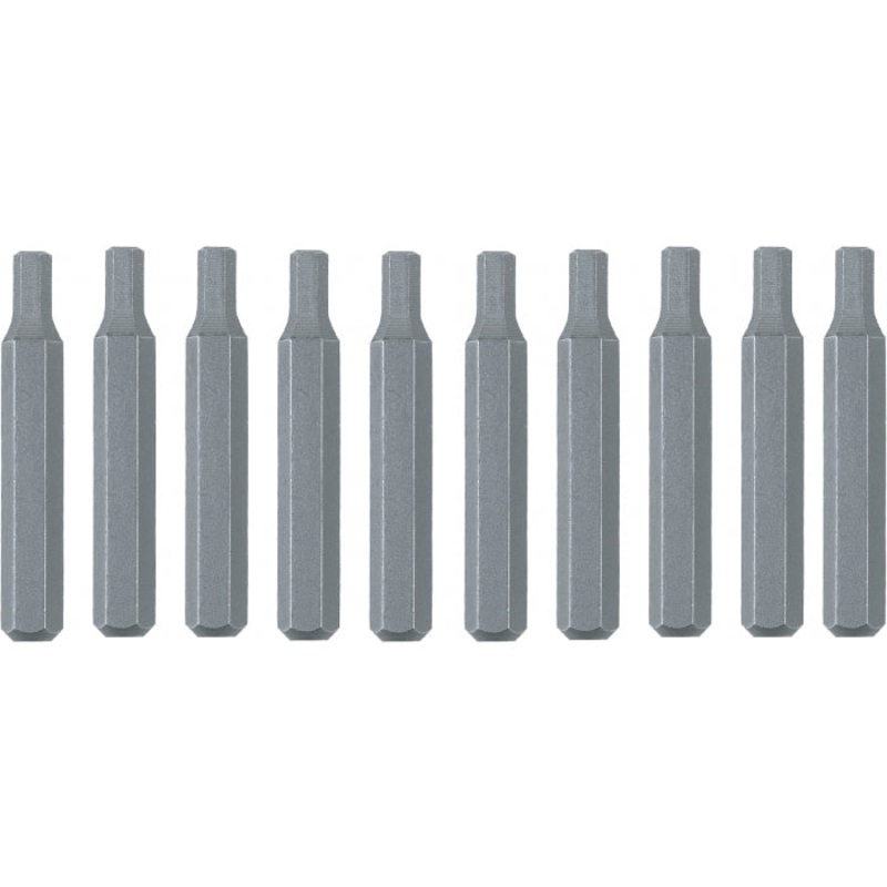 Wiha Tools 75636 System 4 Hex Inch Micro Bits, 9/64" x 28 mm, 10 Pk.