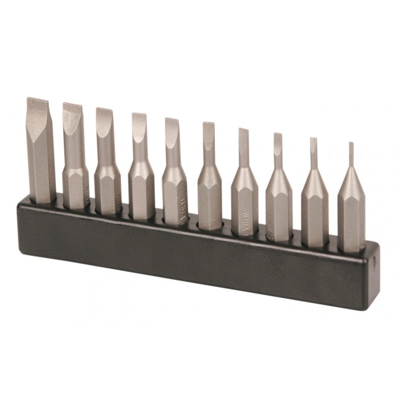 Wiha Tools 75984 Micro Bit Slotted 10 Pack