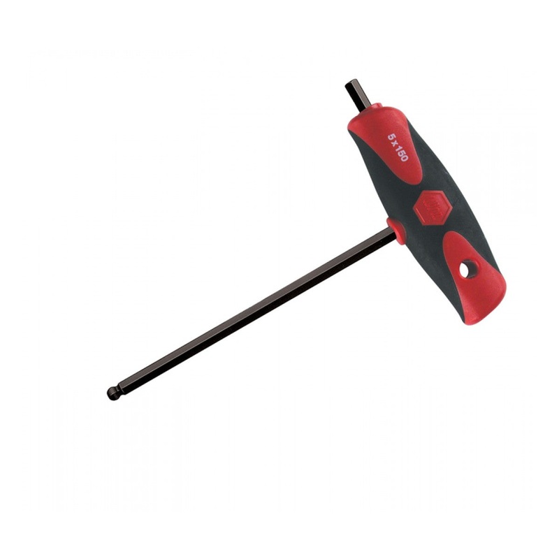 Wiha Tools 33448 Soft Grip Dual Drive Ball End Hex T-Handle 4.0mm