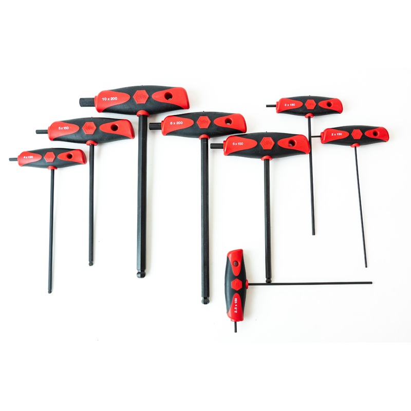 Wiha Tools 33496 8 Piece SoftGrip Hex Metric T-handle Set