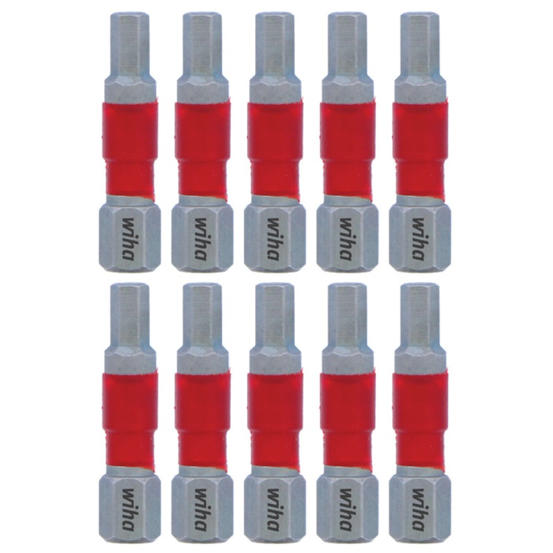Wiha Tools 76524 MaxxTor Impact Bit Hex 4.0mm x 29mm - 10 Pack