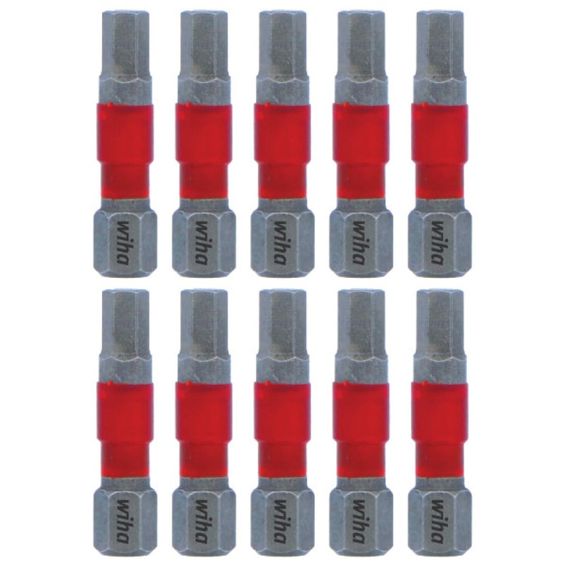 Wiha Tools 76533 MaxxTor Impact Bit Hex 3/16" x 29mm - 10 Pack