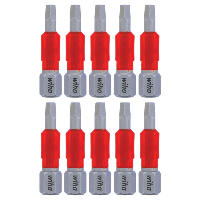 Wiha Tools 76538 MaxxTor Impact Bit Square #1 x 29mm - 10 Pack