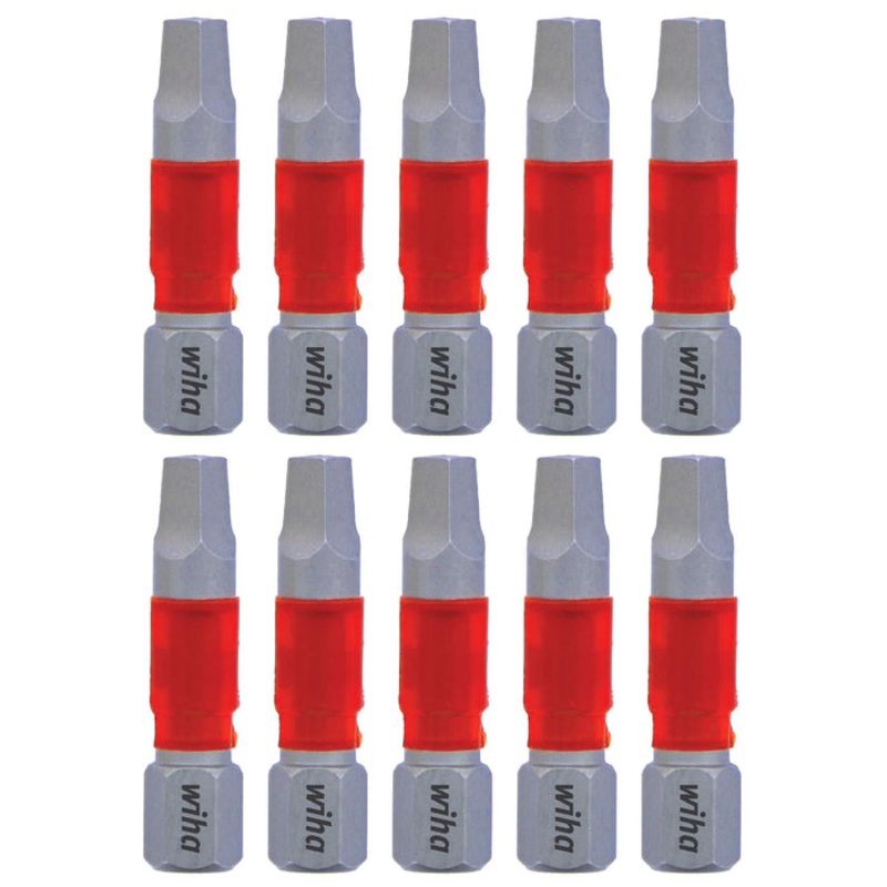 Wiha Tools 76540 MaxxTor Impact Bit Square #3 x 29mm - 10 Pack