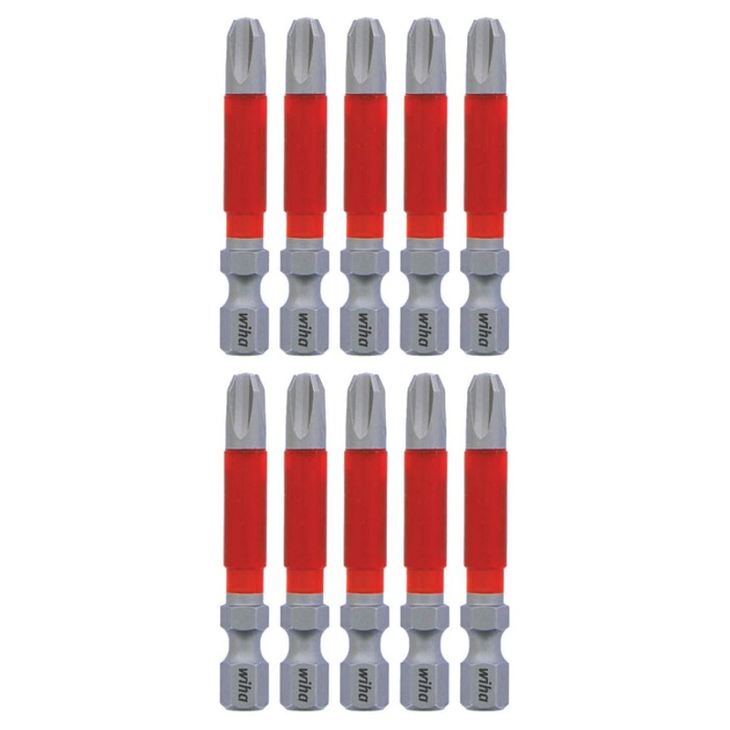 Wiha Tools 76545 MaxxTor Impact Bit Phillips #3 - 49mm - 10 Pack