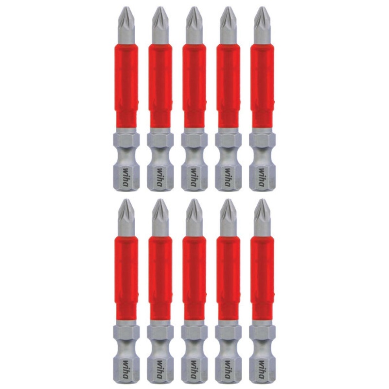 Wiha Tools 76548 MaxxTor Impact Bit Pozidriv #1 x 49mm - 10 Pack