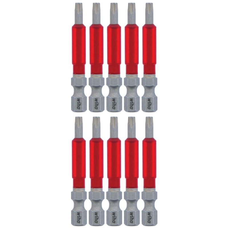 Wiha Tools 76554 MaxxTor Impact Bit TORX T15 x 49mm - 10 Pack