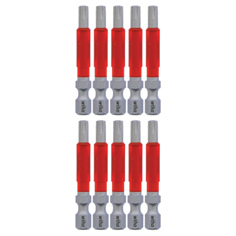 Wiha Tools 76557 MaxxTor Impact Bit TORX T27x 49mm - 10 Pack