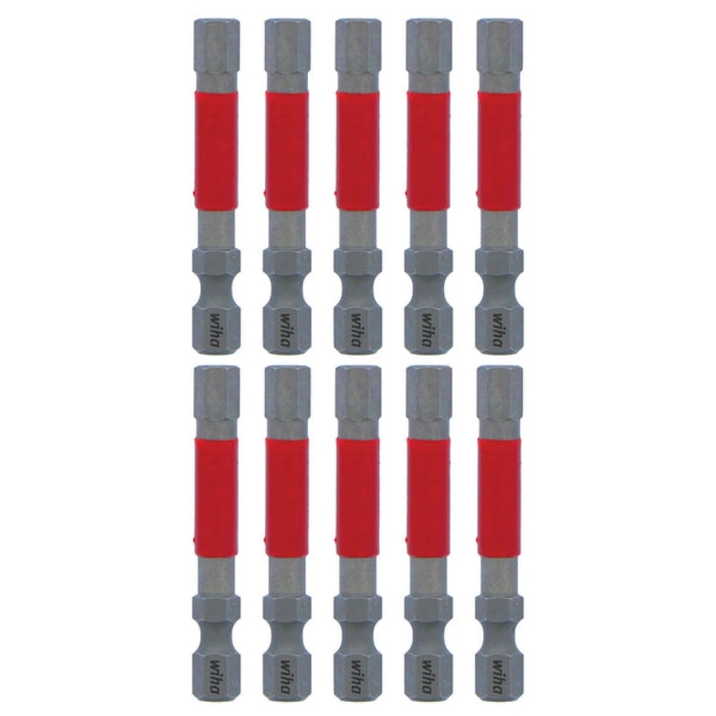 Wiha Tools 76566 MaxxTor Impact Bit Hex 6.0mm x 49mm - 10 Pack