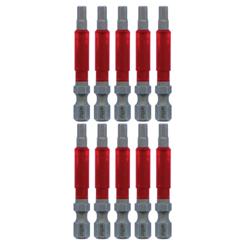 Wiha Tools 76571 MaxxTor Impact Bit Hex 9/64" x 49mm - 10 Pack