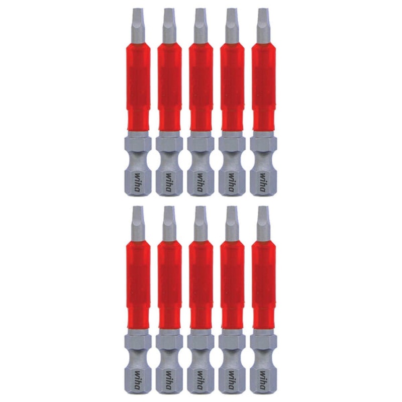 Wiha Tools 76578 MaxxTor Impact Bit Square #1 x 49mm - 10 Pack