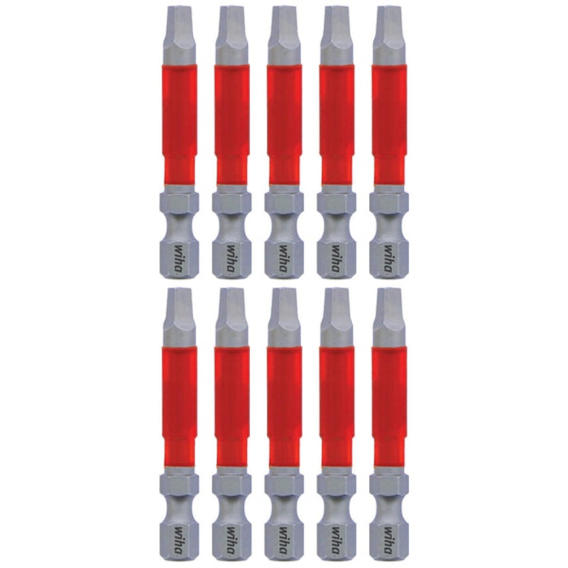 Wiha Tools 76580 MaxxTor Impact Bit Square #3 x 49mm - 10 Pack