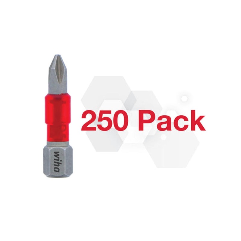 Wiha Tools 76581 MaxxTor Impact Bit Phillips #1 - 29mm - 250 Pack