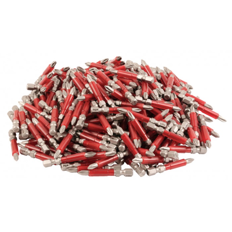 Wiha Tools 76584 Terminator Impact Insert Bit Square #2, Pack of 250 Bits