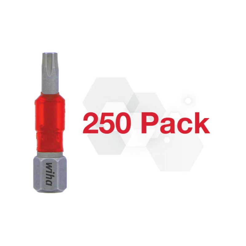 Wiha Tools 76585 Terminator Impact Insert Bit TORX T15, Pack of 250 Bits