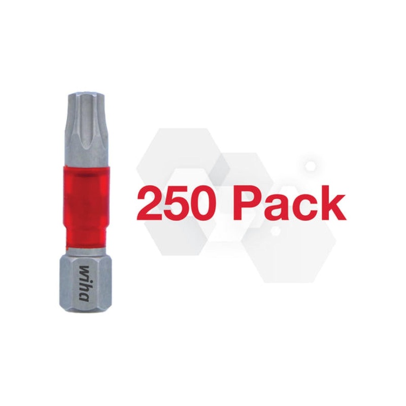 Wiha Tools 76588 Impact Insert Bit TORX T27, Pack of 250 Bits