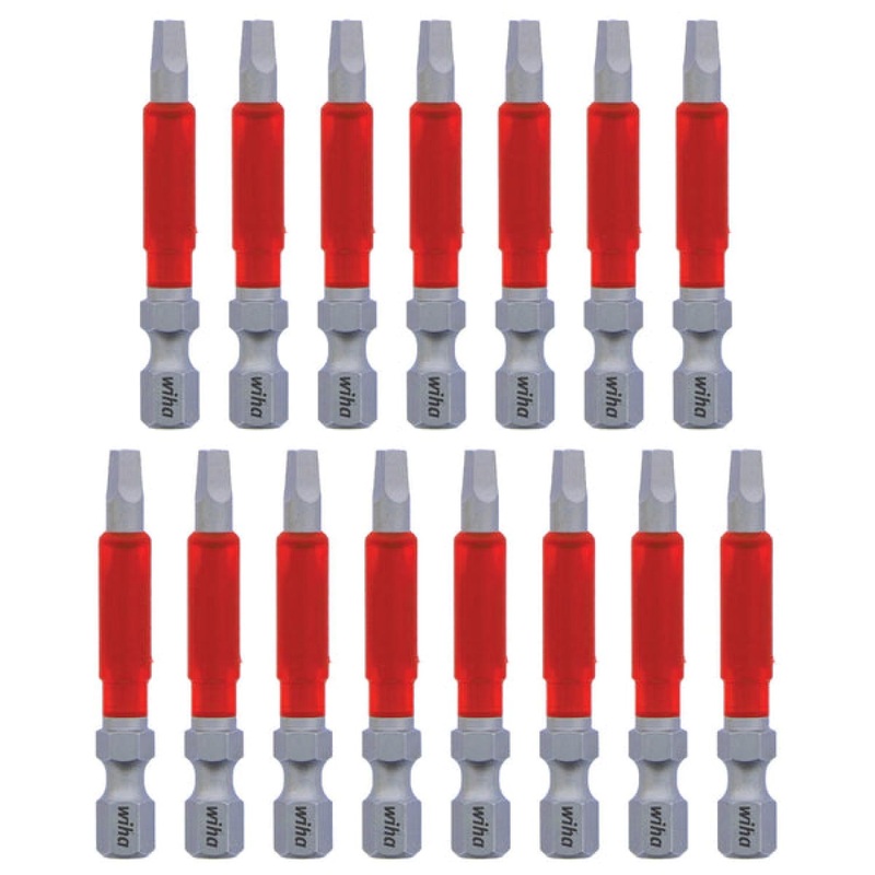 Wiha Tools 76645 MaxxTor Impact Bit Square #2 - 49mm - 15 Pack
