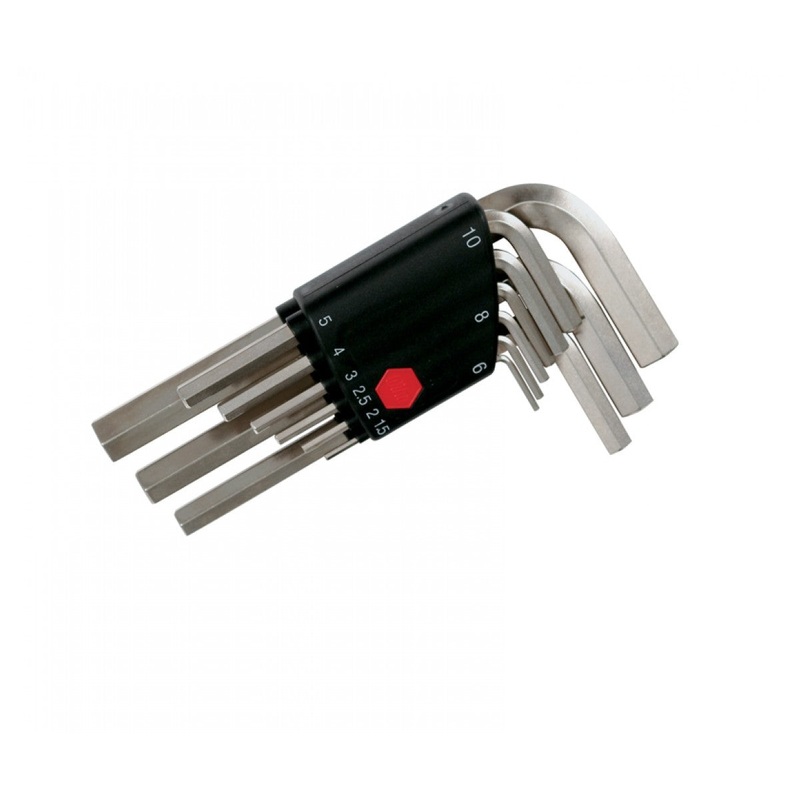 Wiha Tools 35191 Metric Hex Short Arm Nickel L - Key Set, 9 Pc.
