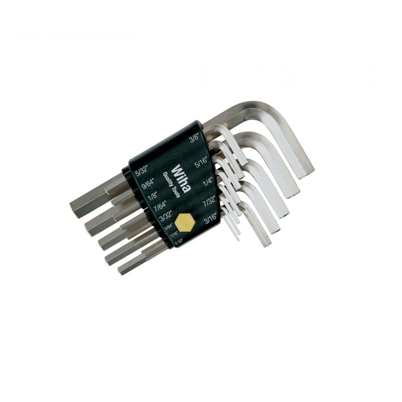 Wiha Tools 35194 Inch Hex Short Arm Nickel L - Key Set, 13 Pc.