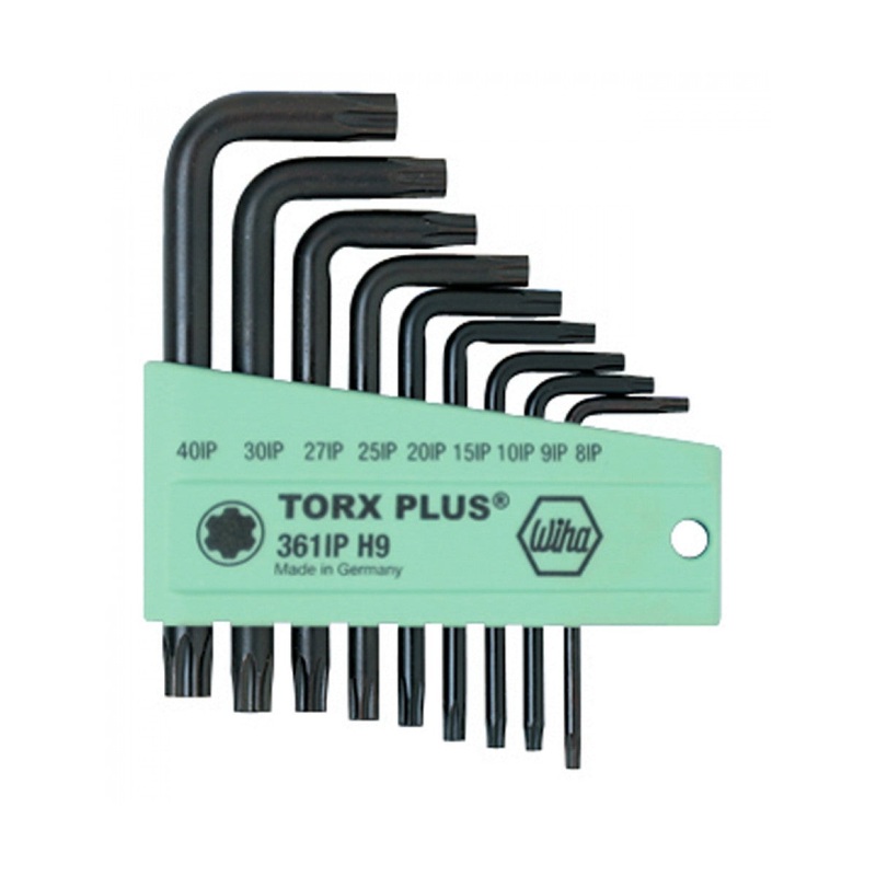 Wiha Tools 36199 9 Piece TORX Plus L-Key Short Arm Set