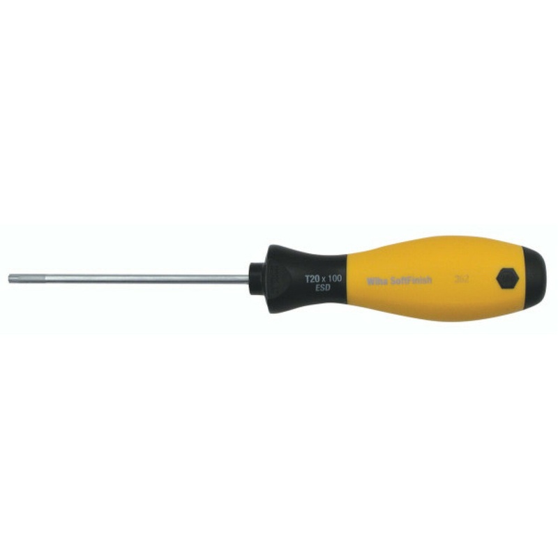 Wiha Tools 36224 T20 TORX ESD SoftFinish Driver