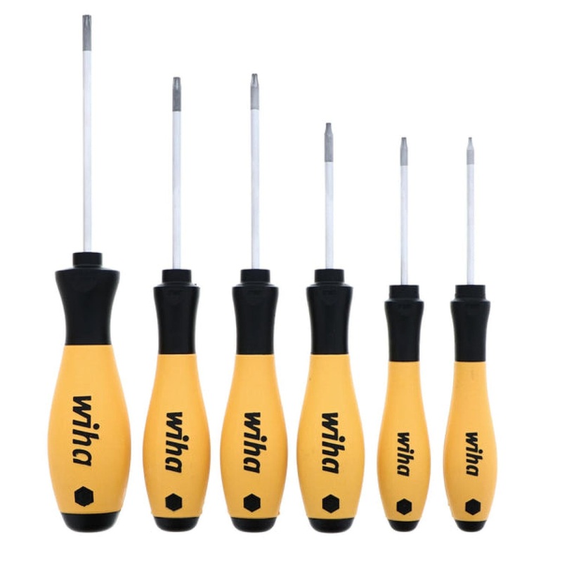 Wiha Tools 36289 ESD Safe SoftFinish TORX Screwdriver Set, 6 Piece