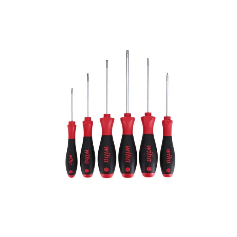 Wiha Tools 36290 SoftFinish MagicSpring Screw Holding TORX Screwdriver Set, 6 Pc.
