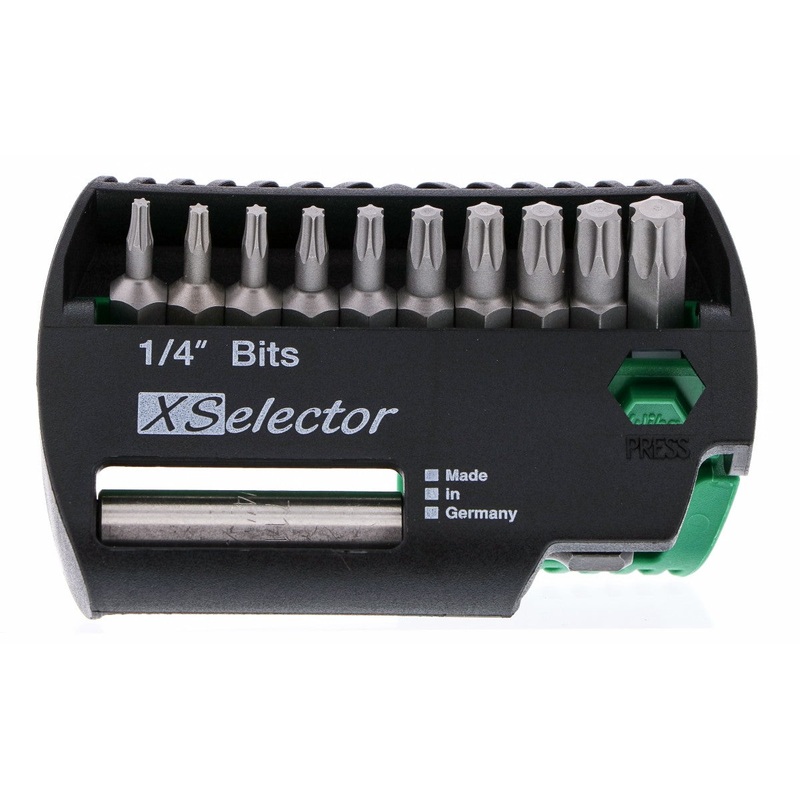 Wiha Tools 79445 11 Piece Torx Xselector and Magnetic Bit Holder Set - T7 - T40