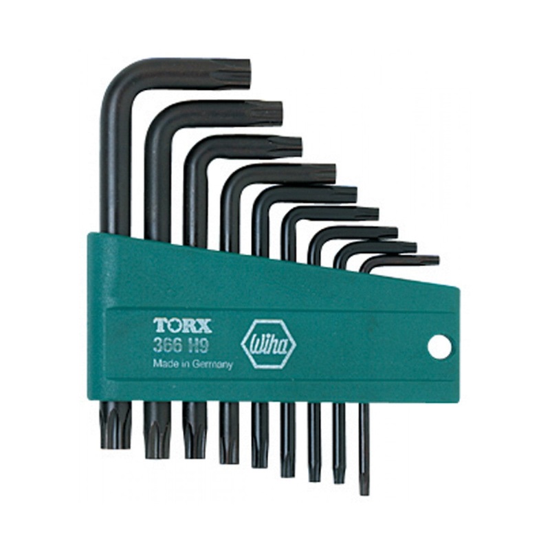 Wiha Tools 36393 Security TORX L - Key Set, T8s - T40s, 9 Pc.