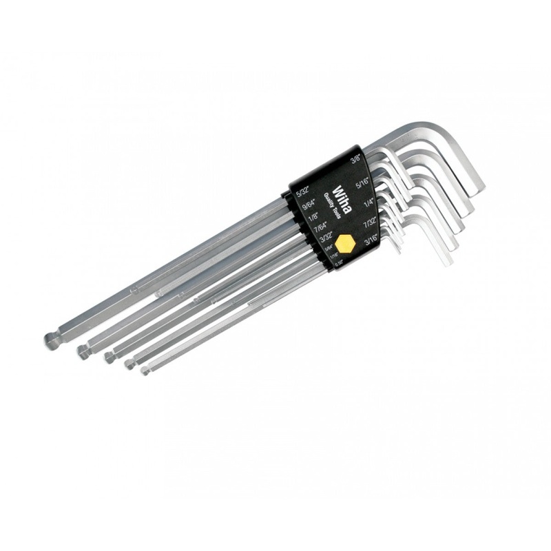 Wiha Tools 36998 Ball End Hex Long Arm Chrome Hex Inch L - Key Set, 13 Pc.