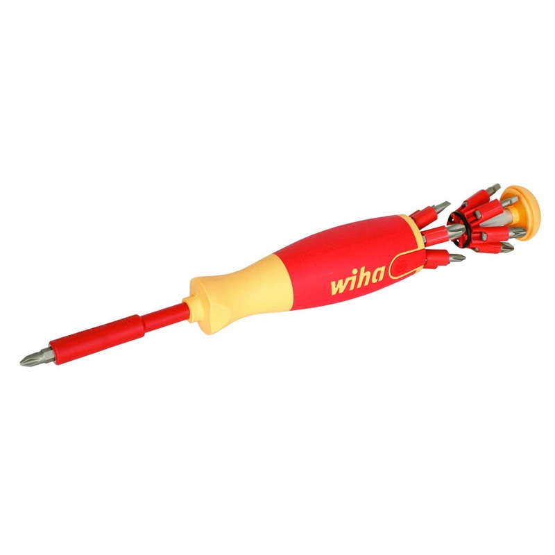 Wiha Tools 38050 Insulated Pop-Up Insert Bit Holder Screwdriver SL/PH/SQ/PZ