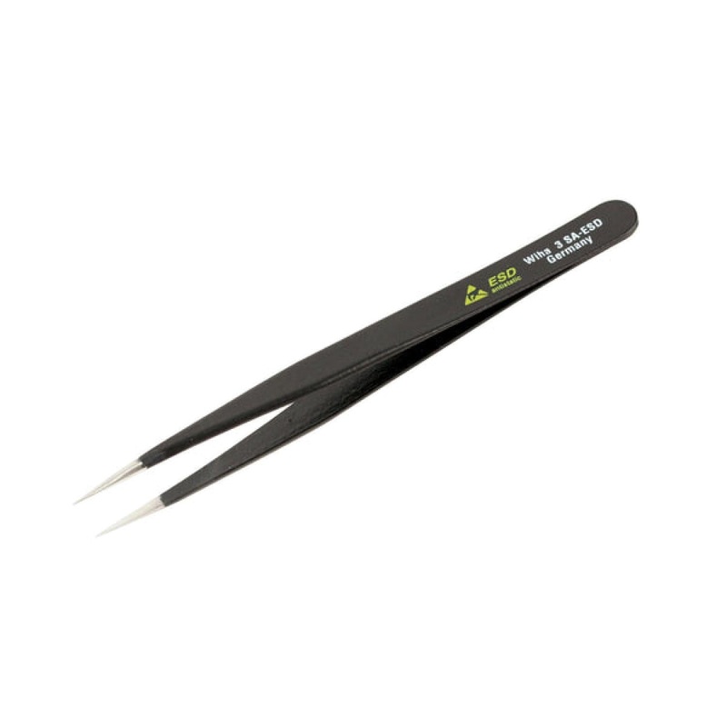 Wiha Tools 44506 120mm Fine Round Points for Assembly 3 SA Tweezers