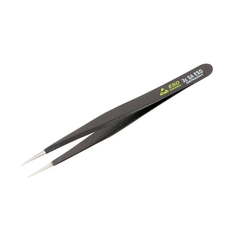 Wiha Tools 44507 Tweezers 110mm Fine Round Points Shorter 3C SA Tweezers
