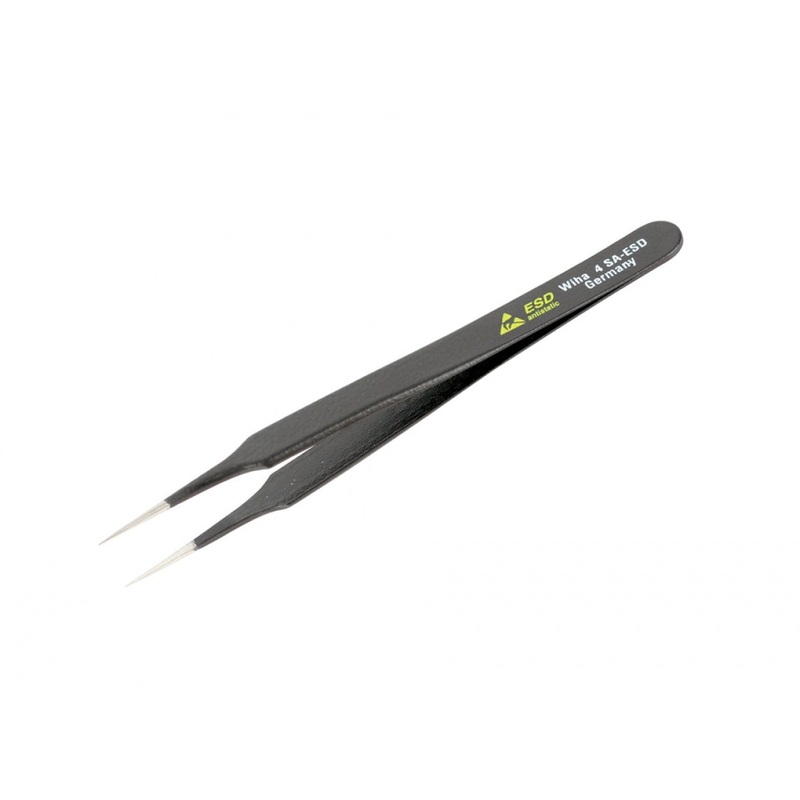 Wiha Tools 44508 110mm Very Fine Points/Tapered to Tip 4 SA Tweezers