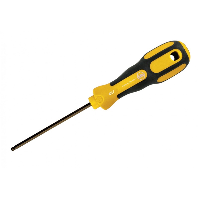 Wiha Tools 46722 3K Ergonomic Ball End Hex Screwdriver, 7/32" x 150 mm