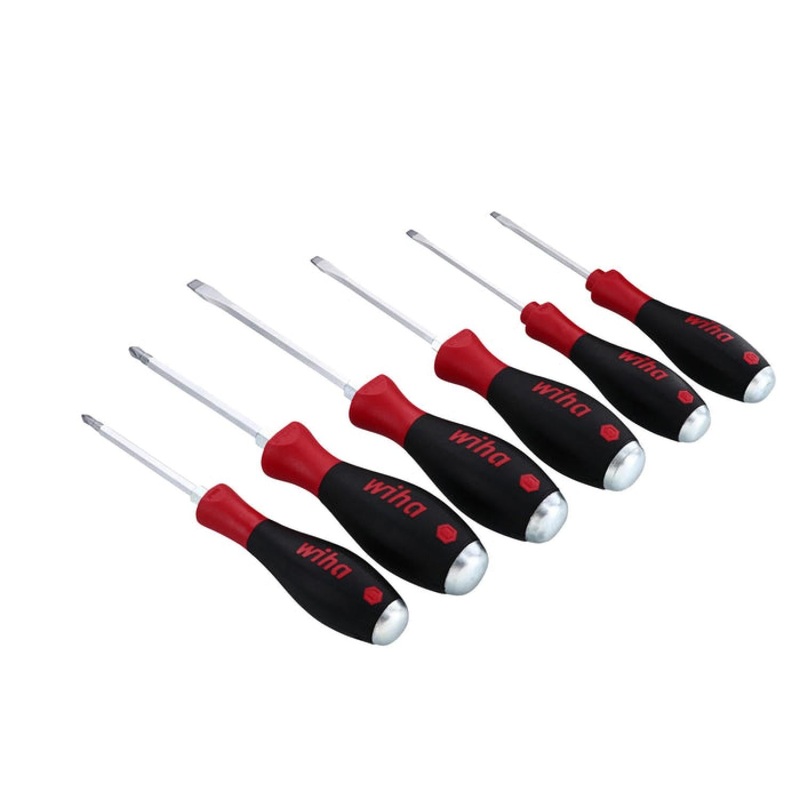 Wiha Tools 53096 SoftFinish Extra Heavy Duty Slotted/Phillips 6 Piece Set