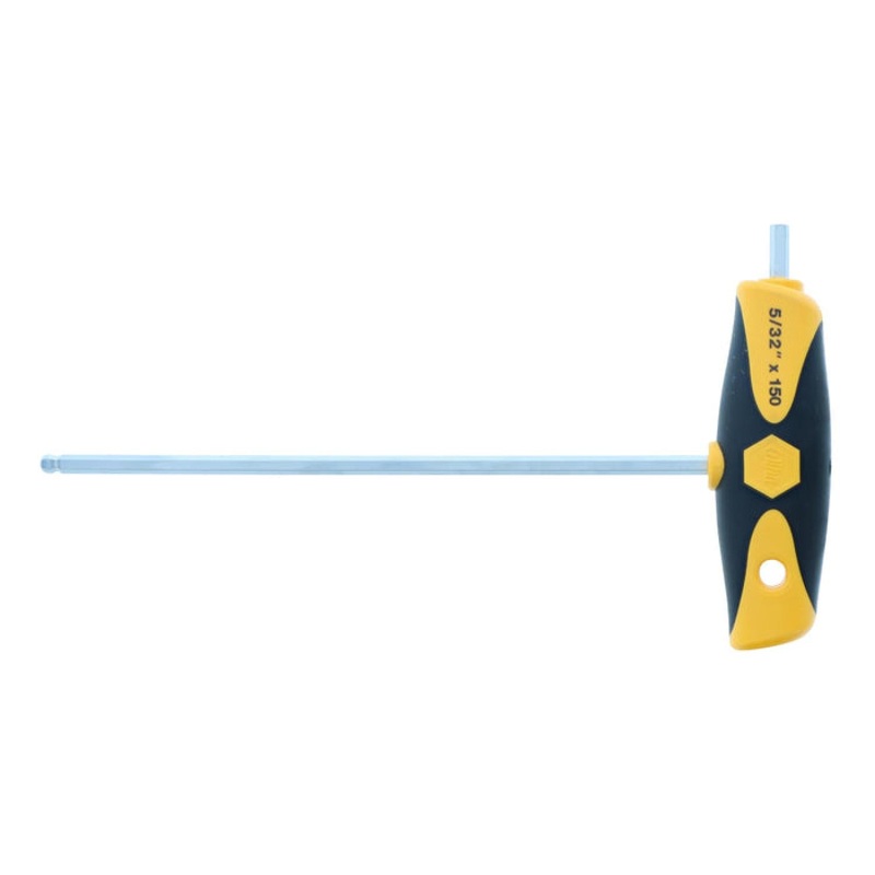 Wiha Tools 54001 5/32" Soft Grip Ball End Hex SAE Dual Drive T-handle