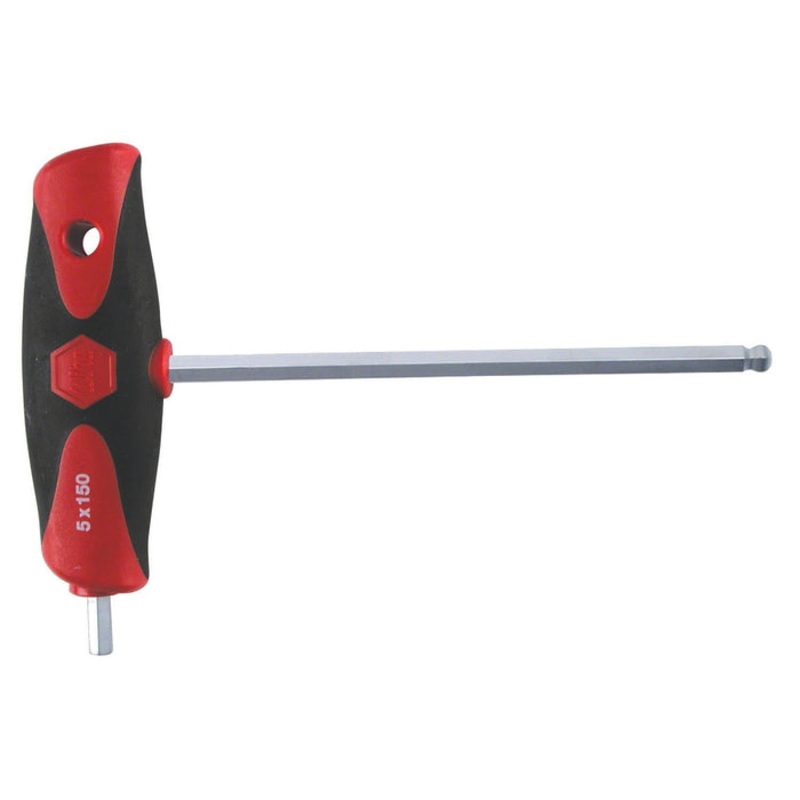 Wiha Tools 54020 Soft Grip Dual Drive Ball End Hex T-Handle 2.0mm