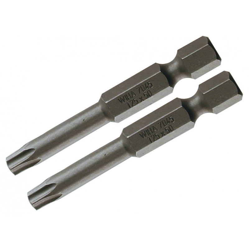 Wiha Tools 70567 T50s x 50mm Security TORX Power Bit, 2 Pack