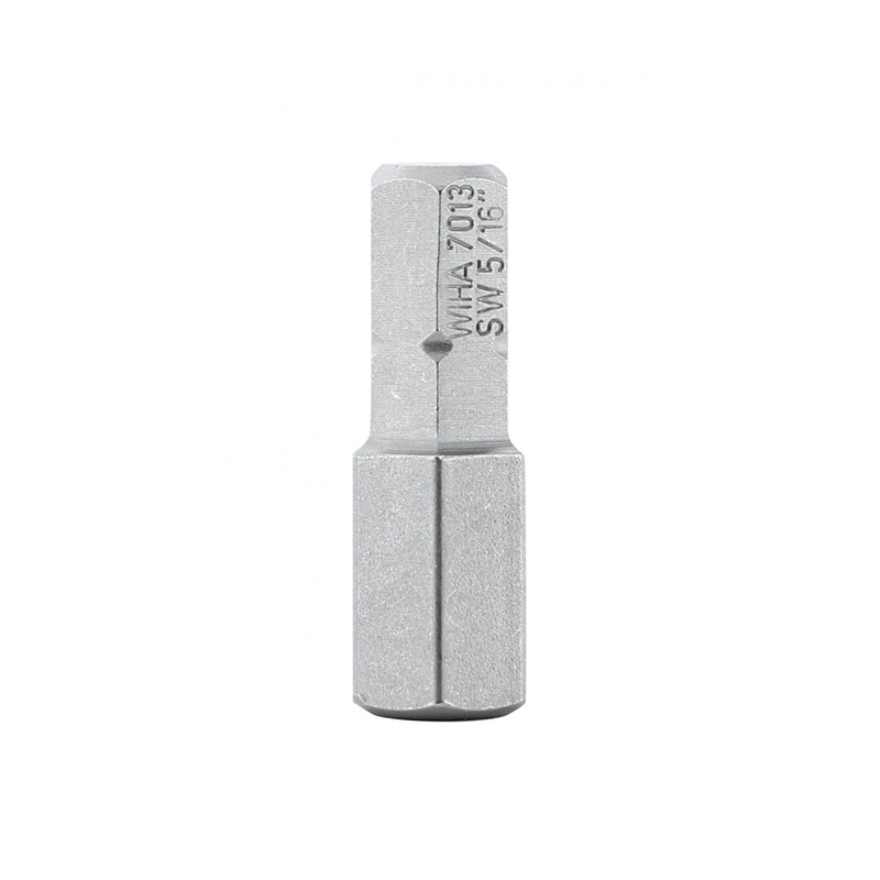 Wiha Tools 71353 Hex Inch Insert Bits, 5/16" x 25 mm, 10 Pk.