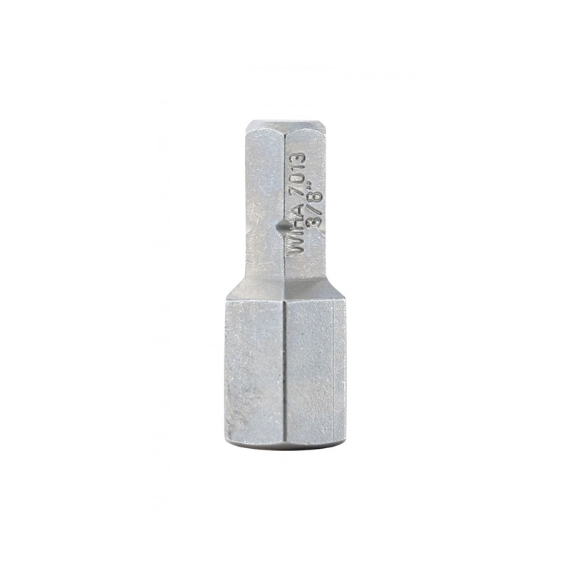 Wiha Tools 71356 Hex Inch Insert Bits, 3/8" x 25 mm, 10 Pk.