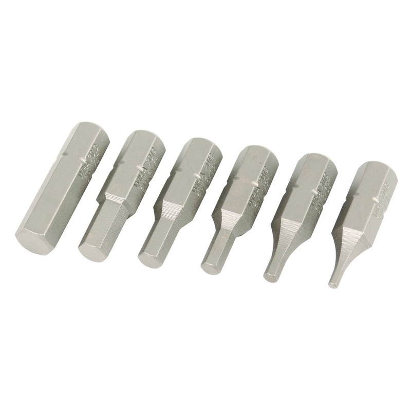 Wiha Tools 71396 Hex Inch Insert Bit Set, 1/16" - 1/4", 6 Pc.
