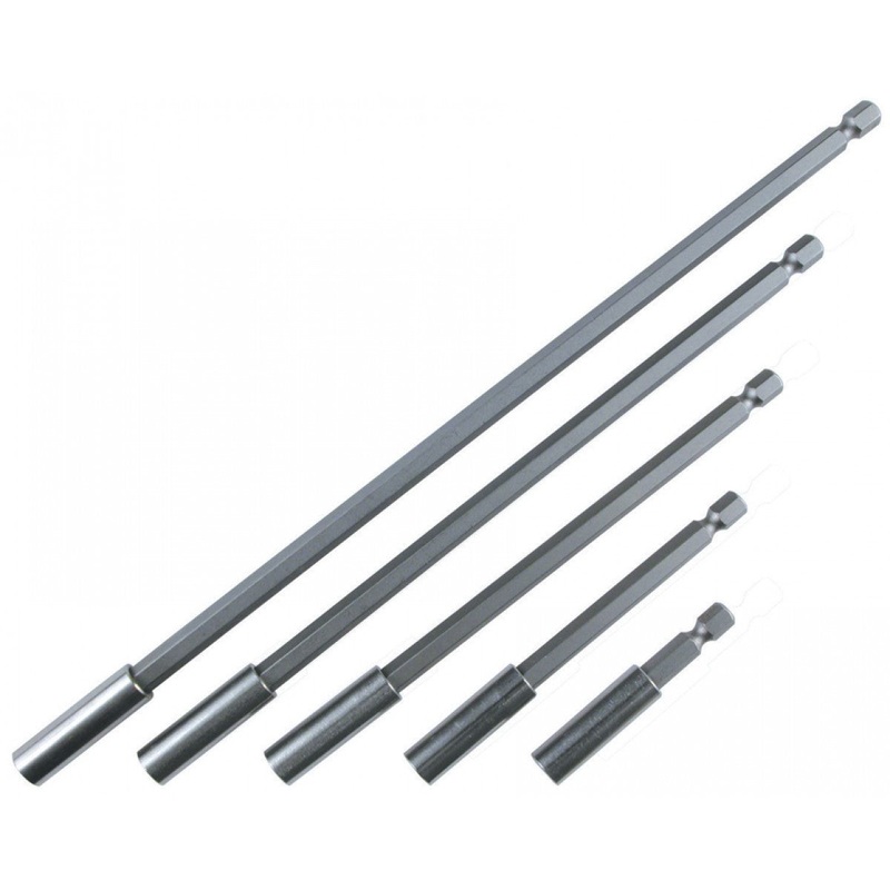 Wiha Tools 71499 Retaining Ring and Magnetic Bit Holder Set, 1/4" Drive, in Vinyl Pouch, 5 Pc.
