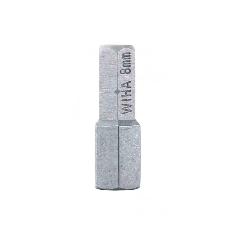 Wiha Tools 71946 Security Hex Insert Bit, 8.0 mm x 25 mm, 10 Pk.