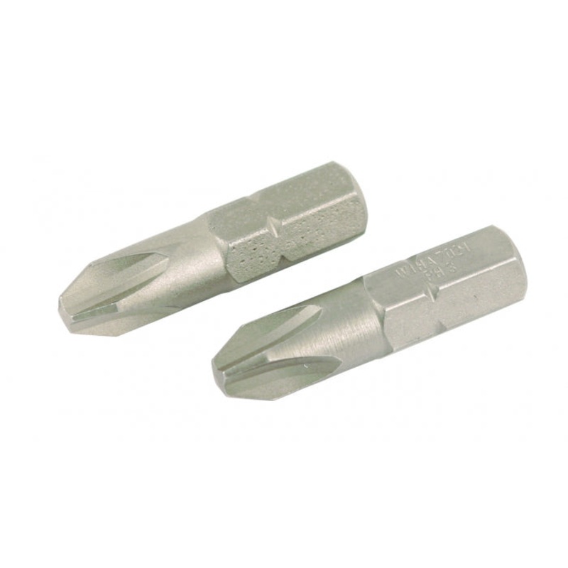 Wiha Tools 72104 Phillips Insert Bit, 5/16" Hex Drive, #4 x 32 mm, 2 Pk.