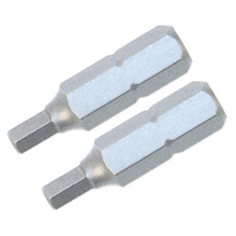 Wiha Tools 73302 Hex Metric Insert Bit, 2.0 mm x 25 mm, 2 Pk.